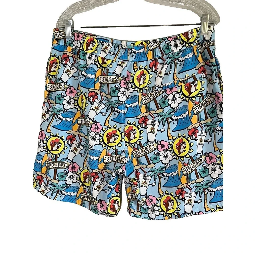 Bucees Colorful Summer Beach Travel Swim Trunks XL Surfing
